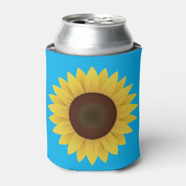 Beautiful Summer Sunflower  Can Cooler (Can Front)