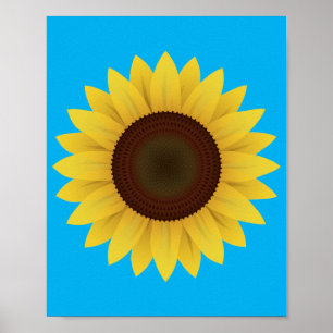 Beautiful Summer Sunflower Poster