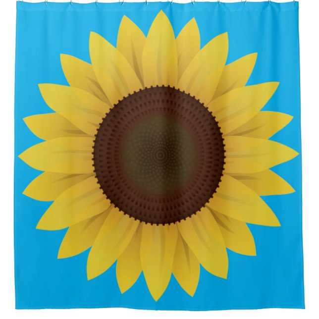 Beautiful Summer Sunflower Shower Curtain (Front)