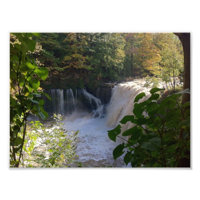 Beautiful summer waterfall photo print (Front)