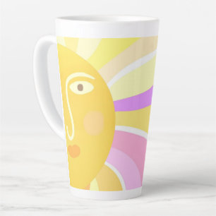 beautiful sun abstract painting latte mug