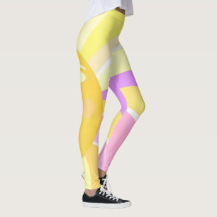 beautiful sun abstract painting leggings
