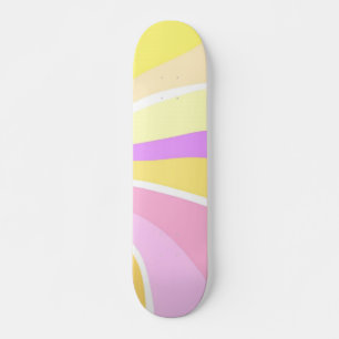 beautiful sun abstract painting skateboard