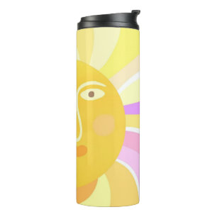 beautiful sun abstract painting thermal tumbler