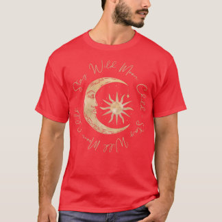 Beautiful Sun and Moon Celestial Boho  T-Shirt