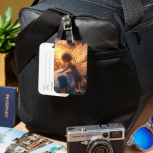 Beautiful Sun Fairy with Dandelion Luggage Tag