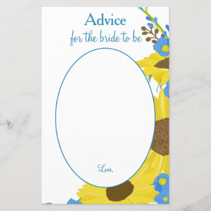Beautiful Sunflower Bride to be advice