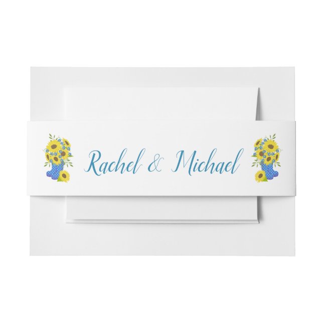 Beautiful Sunflower Display Invitation Belly Band (Front Example)
