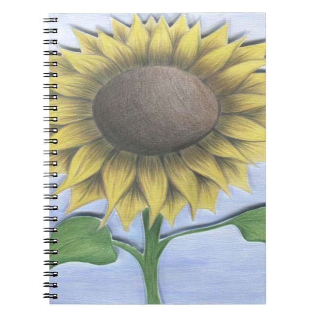Beautiful Sunflower Drawing Notebook (Front)