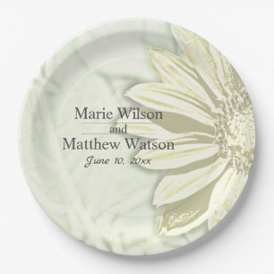 Beautiful Sunflower Floral design Paper Plate