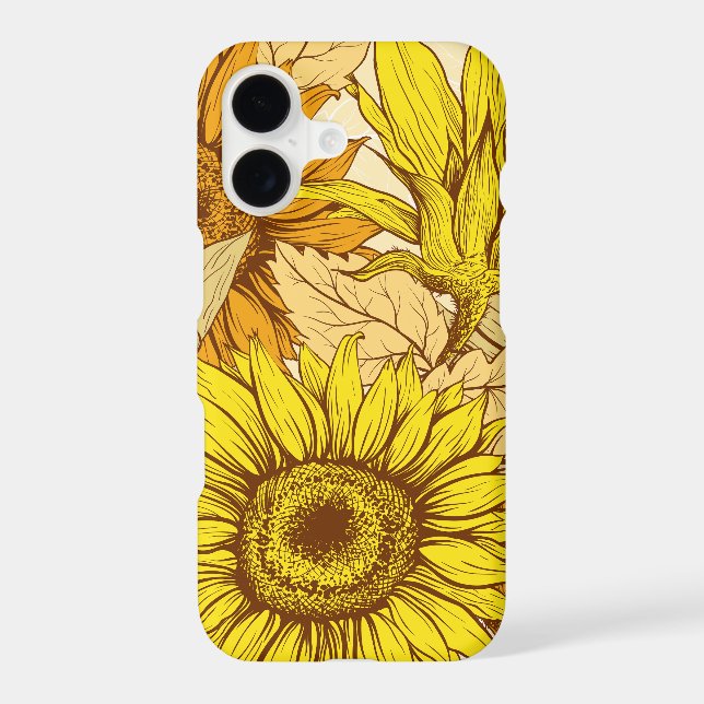 Beautiful Sunflower inspired Slim Fit iPhone Case (Back)