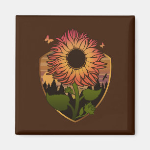 Beautiful Sunflower Magnet