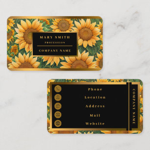Beautiful Sunflower Modern Collection Business Card