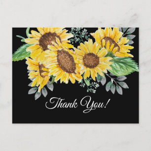 beautiful sunflower, thank you card