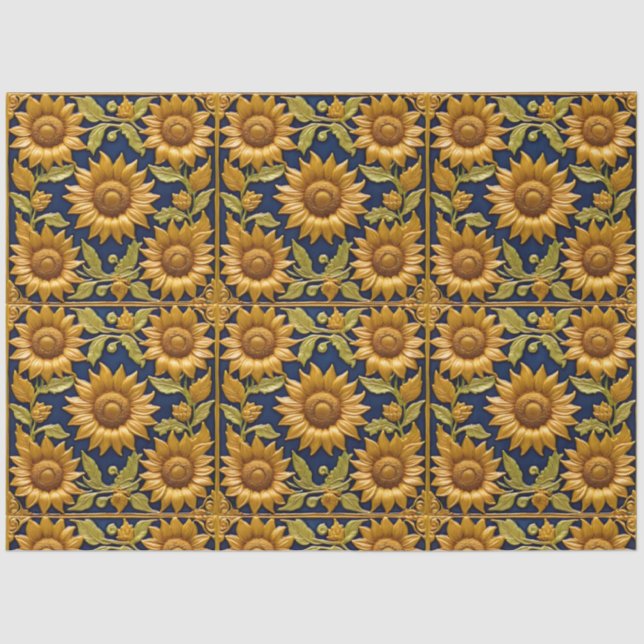 Beautiful Sunflowers Modern Collection Tissue Paper (Front)