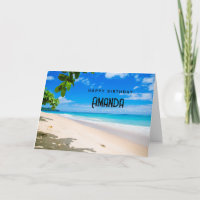 Beautiful Sunny Tropical Beach Photo Birthday
