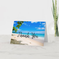 Beautiful Sunny Tropical Beach Photo Thank You
