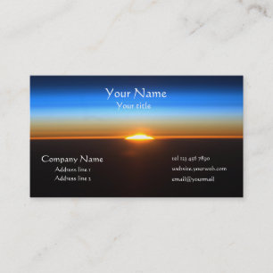 Beautiful Sunrise in space business card