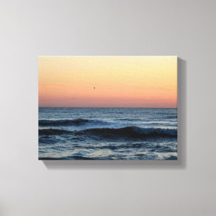 Beautiful sunrise over the ocean canvas print