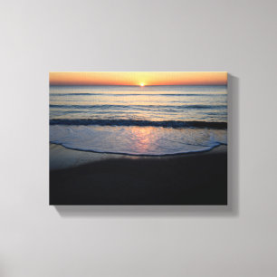 Beautiful sunrise over the ocean canvas print