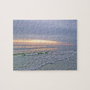 Beautiful Sunset Along Oak Island Jigsaw Puzzle