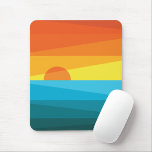Beautiful Sunset and Sea Waves  Mouse Mat