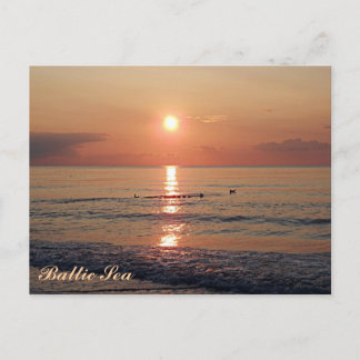 Beautiful Sunset at Baltic Sea Photo Postcards