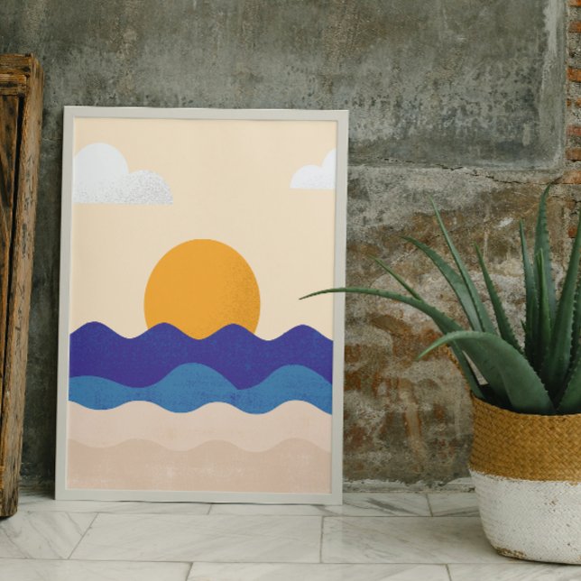 Beautiful Sunset at Seaside Relaxing  Poster (Creator Uploaded)