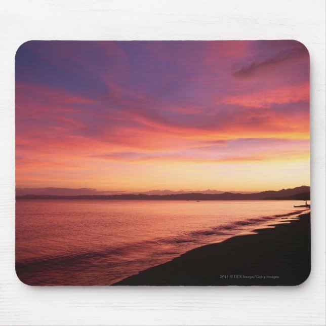 Beautiful sunset at the beach mouse mat (Front)