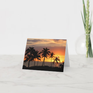 Beautiful Sunset at the Beach Thank You Card