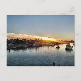 Beautiful Sunset at the Harbour in Balboa Island Postcard