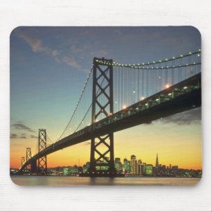Beautiful Sunset: Bay Bridge, San Francisco, Calif Mouse Mat