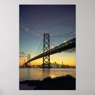 Beautiful Sunset: Bay Bridge, San Francisco, Calif Poster