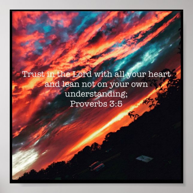 Beautiful sunset bible verse poster (Front)