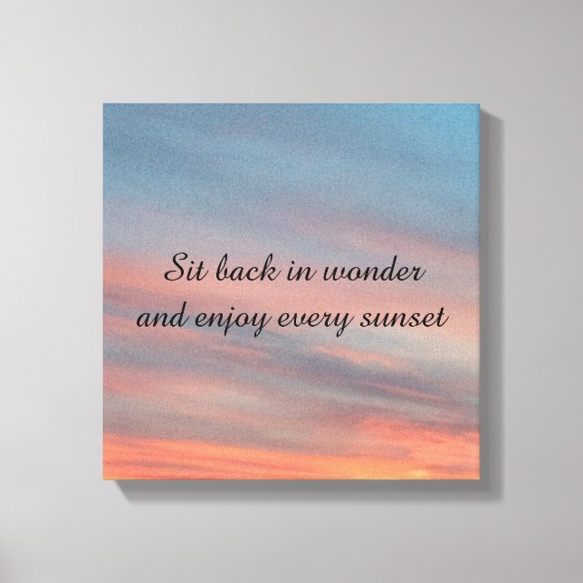 Beautiful Sunset Canvas Print (Front)