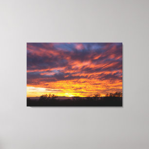 Beautiful Sunset Canvas Triptych art Print