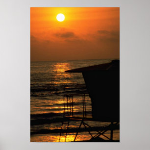 Beautiful Sunset: Carlsbad, California Poster