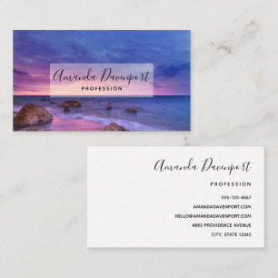 Beautiful Sunset Coastal Photograph Business Card