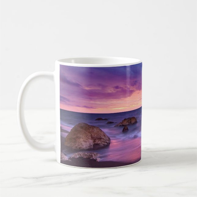 Beautiful Sunset Coastal Photograph Coffee Mug (Left)