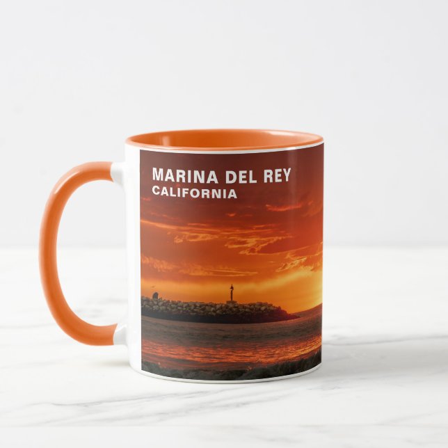 Beautiful Sunset Colors - Marina Del Rey, CA Mug (Left)