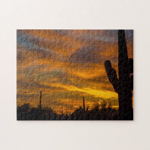 Beautiful Sunset Desert Landscape Puzzle
