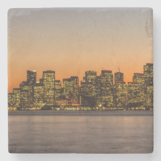 Beautiful sunset in San Francisco Stone Coaster