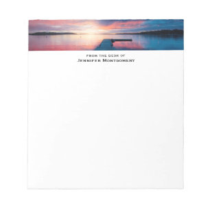 Beautiful Sunset on a Calm Lake Notepad