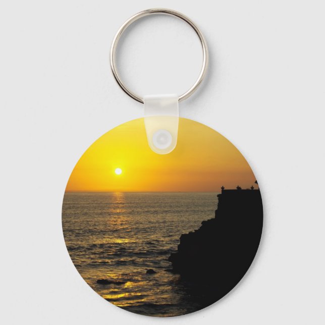 beautiful sunset on Bali island Key Ring (Front)