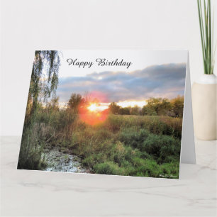 Beautiful Sunset on the Horizon - Birthday Card