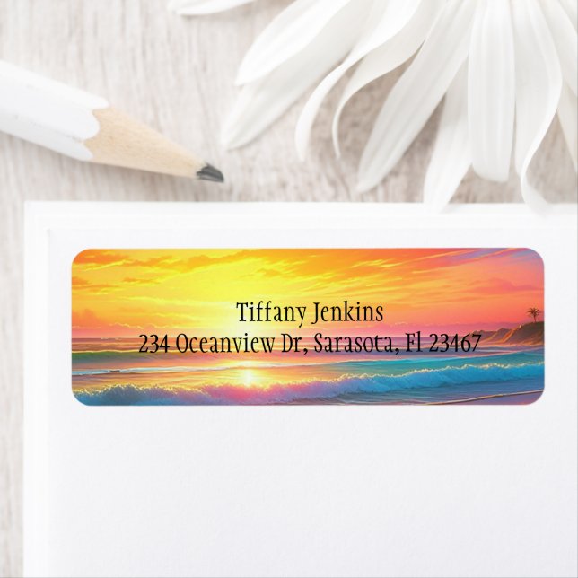 Beautiful Sunset on the Ocean Sandy Beach (Insitu)