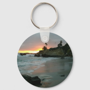 Beautiful Sunset on the Shore Cliffs Key Ring
