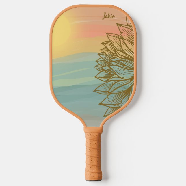 Beautiful Sunset over Flowered Waters    Pickleball Paddle (Front)