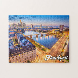 Beautiful Sunset Over Frankfurt, Germany Jigsaw Puzzle