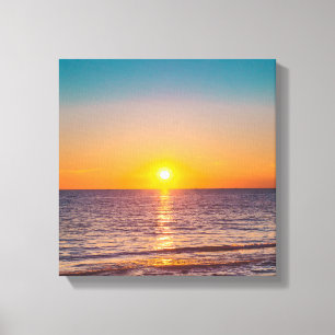 Beautiful Sunset Over The Ocean Canvas Print